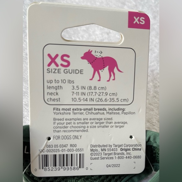 Boots & Barkley Dog Nwt Reflective Comfort Xs Green Dog Harness